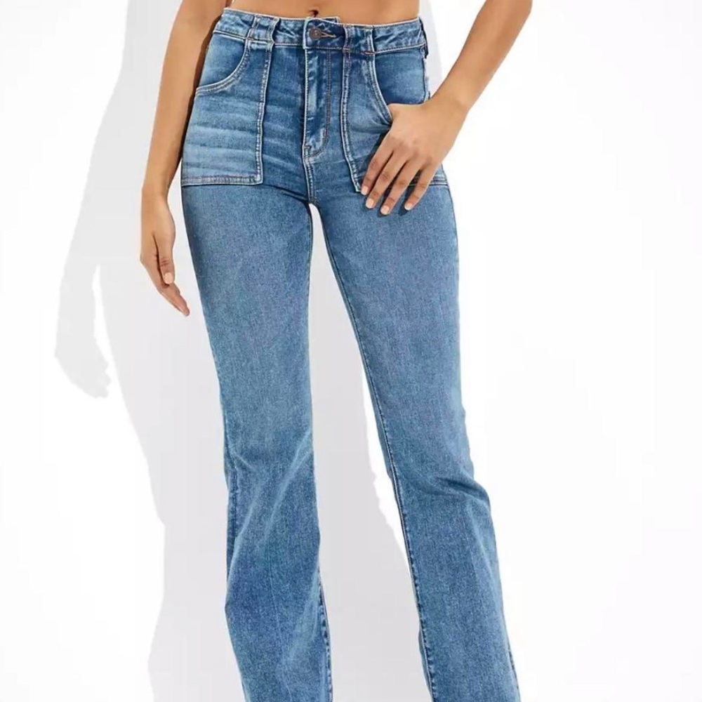 AE Next Level Super High-Waisted Flare Jean